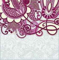 ornate floral card announcement N17