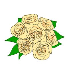 Rose with leaves N2