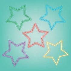 abstract bokeh colorful star on blue background N3