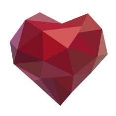 polygonal heart