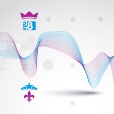 Delicate 3d waved decoration clear eps 8 vector illustration