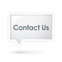 contact us words on a speech bubble