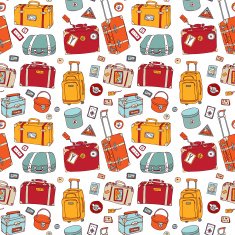 Suitcases Seamless background N3