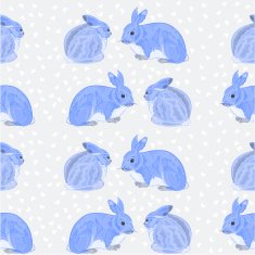 Seamless texture rabbits and snow vector