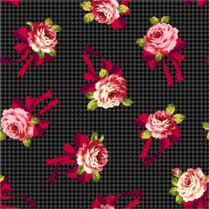 pattern of a rose and ribbon N19