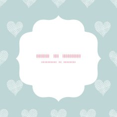 White lace hearts textile texture white frame seamless pattern background