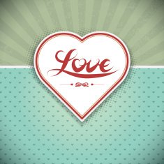 Grunge heart frame Gift card Valentine's Day Vector background