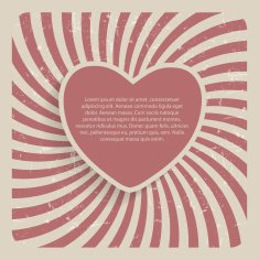 Abstract Heart Retro Grunge Background Vector Illustration N3