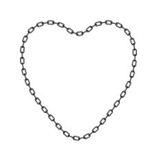 Dark chain in shape of heart