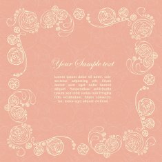 Ornamental frame with roses N25