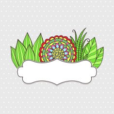 floral frame N196