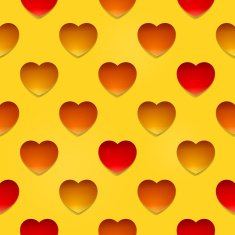 Hearts on beige