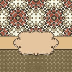 Vintage vector flower frame N69
