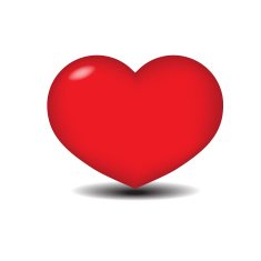 big red heart vector
