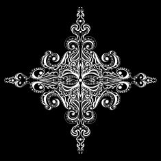 Ornamental white snowflake