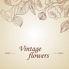 Abstract background with flowers in vintage style N37