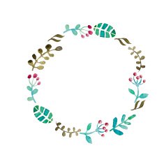 Watercolor flower frame N7