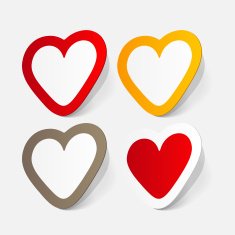 paper sticker Valentine's day Heart N15