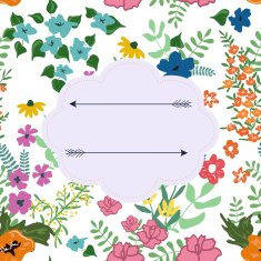 Floral card template N20