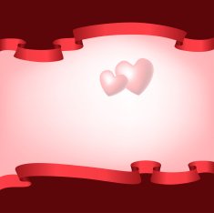 red ribbons frame