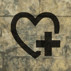 Heart Flat modern web button and space for your text N9