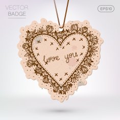 Vintage styled frame with love confession