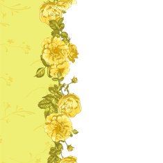 Seamless Border of blossom roses N7