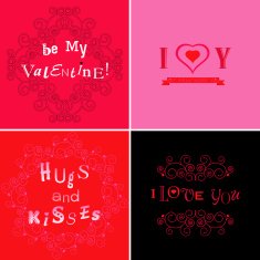 Set of Love Greetings Cards