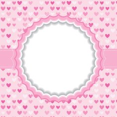 Blank frame with heart background N2