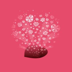 Valentine's Day background Heart hole N2