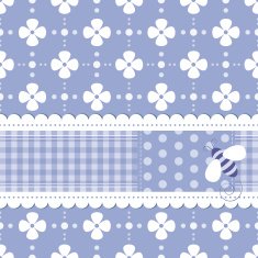 blue flowery greeting card