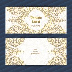 Vintage ornate cards in Eastern style N21