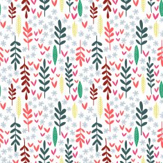 Hand drawn leaf seamless pattern