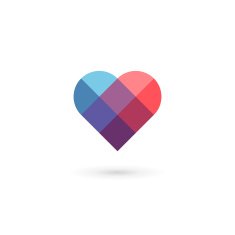 Heart symbol icon design template N14