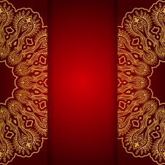 Royal gold ornamental greeting card