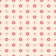 Seamless pattern with hearts Valentines day background Vector