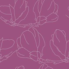 Seamless pattern with decorative magnolias flowers Vector flora