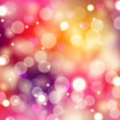 Festive background with hearts bokeh N9