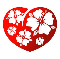 Vector flower heart N2
