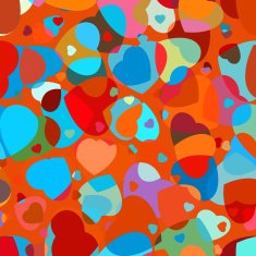 Beautiful colorful heart shape background EPS 8 N4