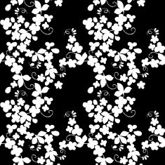 Textile Floral seamless Pattern Silhouette of flowers vector background N5