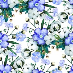 Watercolor linen and cotton pattern N2