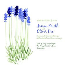 Vector background with blue watercolor lavender N13