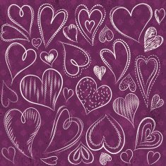 hand drawing valentines heart vector N2