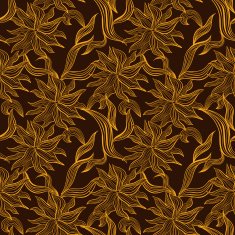 Seamless pattern with floral lace ornament