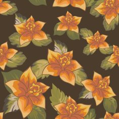 Seamless patterns with flowers vector N10