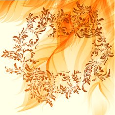 Warm abstract background with vintage frame