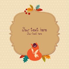 Cute fox holiday card