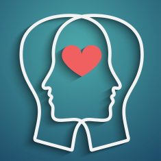 SIlhouette of head with heart symbol N3