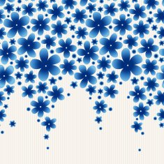 Bright floral border on light background N4